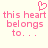 Pixelated pink text and heart symbol on light background, with identical static frames side-by-side.