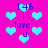 Pixelated cyan hearts and blue text '146 i love u' on a bright pink background with no visible animation changes.