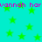 Cyan background with scattered green stars and repeated pink text reading "vannah harvannah har" in two horizontal bands.