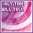 identical pixelated icons featuring 'ONLY TIME WILL TELL' text over a pink and white swirled background with small directional arrow symbols