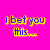 Four colored display pixelated text: pink reads "I bet you this...", orange reads "you may have hope...", green reads "but i got skill." with a small heart symbol, and gray is empty