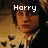 Pixelated image of a person with dark hair and glasses, wearing a white collared shirt under a black jacket, overlaid with text reading Harry Potter Is Love.