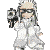 Animated sequence of a character in white attire with sunglasses, holding a yellow star and green object against gray background.