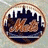 Four distinct New York Mets-themed buddy icons arranged in a , featuring city skyline silhouettes and team lettering on varied backgrounds