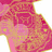 Pixelated image divided into four quadrants with pink, white, and gray backgrounds displaying yellow text fragments.