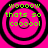 Four identical circular icons with black concentric rings on a bright pink background, each containing green pixelated text reading "Wooooo that's so coooool".