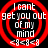 Red concentric circles with white text "I cant get you out of my mind" and a heart symbol <8<8<8 on black background.