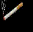 A 4x3 contact sheet of a smoking cigarette animation with red text and plus signs on black background, showing consistent frame-to-frame motion across all visible frames.