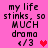 Pixelated text on pink background with heart symbols, showing two animation states: one with red heart and one with light pink heart.