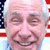 Pixelated image of a smiling elderly man with white hair, red text reading "PEOPLE READ MY BLOGS A LOT" on the right side.