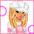 Pixel art contact sheet showing a blonde character in white outfit with pink accents across three frames, featuring text "blondes kick ass!" at bottom.