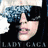 Lady Gaga icon with blue hair, black sunglasses, and 'LADY GAGA' text below; four distinct poses in a showing different actions and expressions