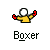 Pixelated static icon of a yellow stick figure with red boxing gloves and white head, positioned above the word "Boxer" on gray background.