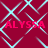Red background with light blue geometric patterns and repeated pink text "ALYSSA" in four quadrants.