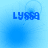 Blue pixelated text 'LYSSA' appears above a faint circular outline on a light blue background, with subtle variations in the circle's visibility across frames.