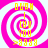 A static image of a pink and white spiral background with yellow text reading "DUH I LOV YOU >888" in the center.