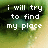 Pixelated text displays two sequential phrases on a green and black background with light accents.