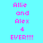 Pixelated text 'Allie and Alex 4 EVER!!!!' in pink on cyan, green, and light green backgrounds.