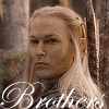 A collage of six showing a character with long blonde hair in various poses and expressions, overlaid with cursive text fragments