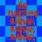 Red text on blue background with alternating pixelated patterns, displaying 'da names BAHAR' repeated in two vertical