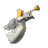 Animated angel figure in white robe with yellow accents, holding a golden horn, shown from multiple angles against gray background.