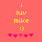 Yellow text 'i luv mike :)' on coral background with pink hearts, two versions differ in heart color intensity.