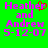 Green background with pink text reading "Heather and Andrew 5-12-07" and a red heart symbol over the 'e' in "Heather".