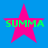 Four identical pink star icons with green text "SUMMA" overlaid on a blue background, arranged in a