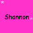 identical 'Shannon' text elements on a bright pink background with scattered white stars