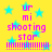 Yellow background with cyan stars, pink text reading 'ur mi shooting star', and a of pink exclamation marks
