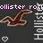 Pixelated image with pink text reading 'ollister rock my socks' above two brown winged shapes on dark background.