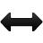 Black arrow-shaped icon with two arrowheads pointing left and right on a gray background.