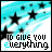 A 4x4 contact sheet of animated frames showing a blue and white starry background with the text "I'D GIVE YOU EVERYTHING" in black and cyan lettering, where the cyan color shifts across frames.