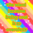 Rainbow striped background with white sparkles and green text reading 'the wizard because being cool is so overrated' in orange outline.