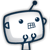 Two identical pixelated robot icons with rounded square heads, antennae, and -patterned mouths on a gray background