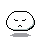 Four pixelated white circular icons with black outlines display varying expressions and pink blush marks against a gray background.