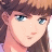 A pixelated anime-style character face on the left side of a contact sheet, with