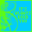 Blue background with green abstract swirls and pixelated text reading "IT'S ALWAYS BEEN YOU" in yellow-green letters.