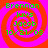 Four identical spiral-patterned icons with green text reading 'Brennan', 'luvs', 'Jacob', '10/21/08' on a red and pink background.