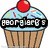 Pixelated cupcake with blue frosting, red cherry, and sprinkles; text overlays change across frames.