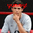 Pixelated image of a person in a white shirt with red text above head reading 'yummy!' against dark background with red horizontal line.