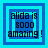 Blue and cyan square frame with pixelated text 'alida is sooo amazing!' inside, four identical frames arranged in a