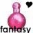 Pixelated static icon featuring a pink potion bottle with black heart symbol and "fantasy" text at bottom.