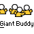 Animated contact sheet of a yellow stick figure character running through blue pixelated effects with repeated text labels below each frame.