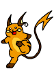 Animated sequence of a yellow cartoon creature with brown accents performing various poses against a gray background.