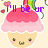 Pixelated cupcake character with pink frosting, smiling face, and rainbow-topped cherry on head; text reads 'I'll be ur cuppy cake' in purple letters.