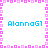 Pixelated with four identical blue text labels surrounded by pink and white border squares