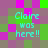Pixelated text 'Claire was here!!' appears in cyan on a of purple, green, and brown squares with varying brightness