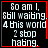 Four identical black square with red borders display pixelated white text reading "So am I. Still waiting 4 this world 2 stop hating." One contains a small red heart symbol