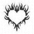 Static grayscale icon of a heart-shaped frame made from pixelated antlers or branches with varying shades of gray and soft anti-aliasing edges on white background.